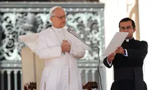 Pope Leo XIV leads the Jubilee Audience in Saint Peter's Square, Vatican City, 27 September 2025. ANSA/GIUSEPPE LAMI