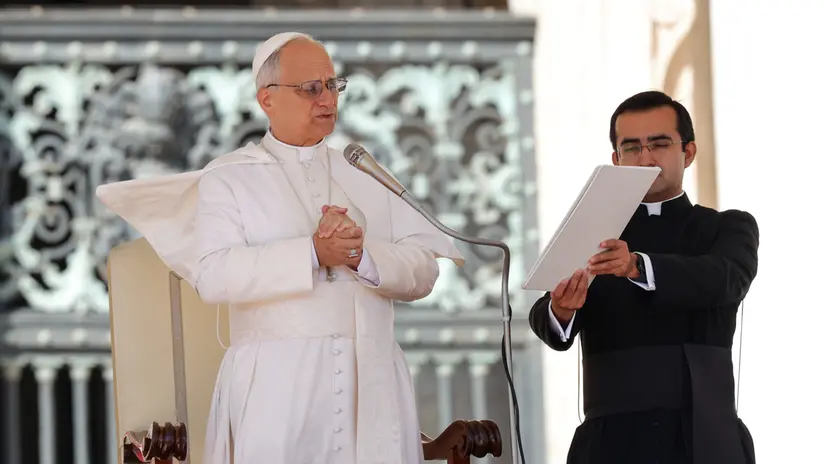 Pope Leo XIV leads the Jubilee Audience in Saint Peter's Square, Vatican City, 27 September 2025. ANSA/GIUSEPPE LAMI