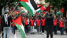Il corteo ProPal a Brescia