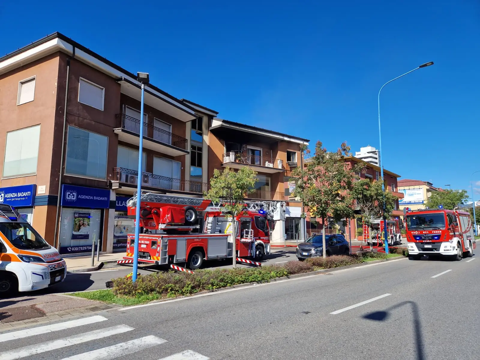 Il principio di incendio in un appartamento in via Triumplina