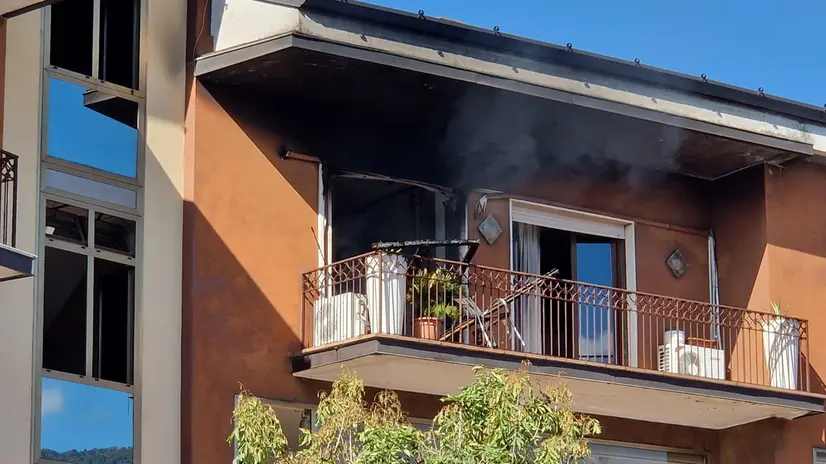 Il principio di incendio in un appartamento in via Triumplina