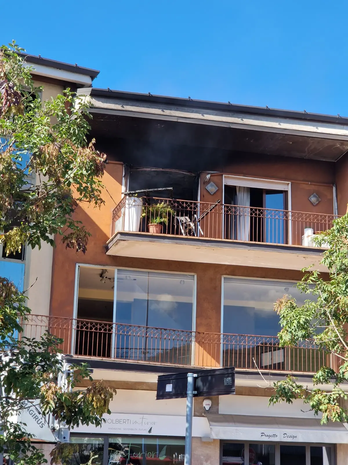 Il principio di incendio in un appartamento in via Triumplina