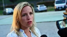 Europarlamentare Silvia Sardone alla festa della Lega di Pontida. Pontida, Bergamo, 20 Luglio 2025. ANSA/MICHELE MARAVIGLIA