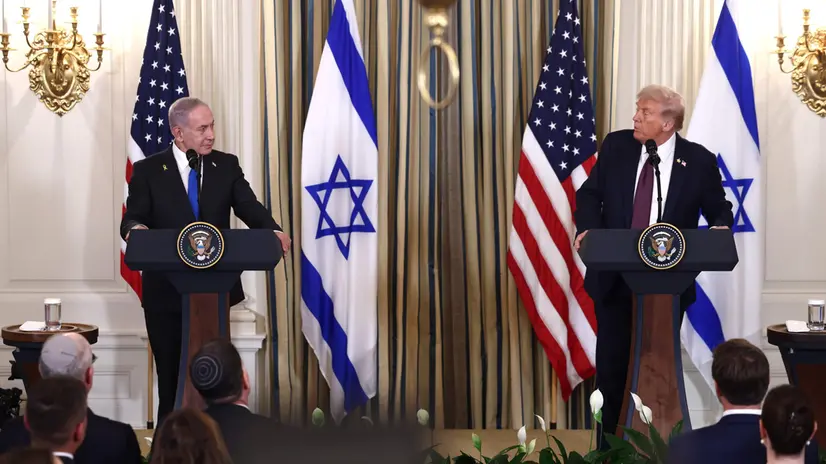 Netanyahu e Trump alla Casa Bianca - Foto Epa © www.giornaledibrescia.it