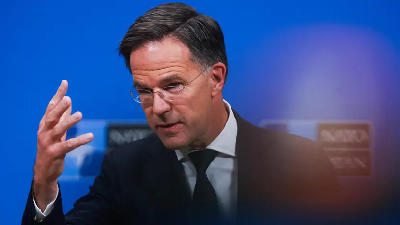 epa12399562 North Atlantic Treaty Organization (NATO) Secretary General Mark Rutte gives a press conference following a meeting of NATO ambassadors to discuss Russia's violation of Estonian airspace, at the NATO Headquarters in Brussels, Belgium, 23 September 2025. NATO ambassadors discussed Russia's violation of Estonian airspace by three MiG-31 fighter jets on 19 September, after Estonia invoked Article 4 to request emergency consultations on the Alliance's response. EPA/OLIVIER HOSLET