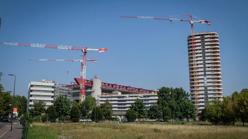 Il quartiere San Siro coinvolto nelle inchieste sull’ubanistica , Milano 13 Agosto 2025 ANSA/MATTEO CORNER