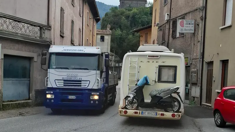 A Nozza disagi alla viabilità - © www.giornaledibrescia.it