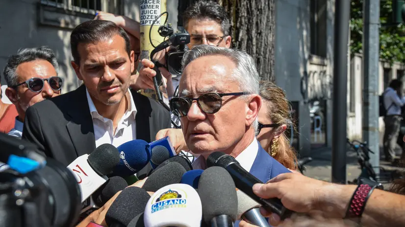 Il generale Luciano Garofano arriva per l’incidente probatorio per l’omicidio di Garlasco presso la Questura di via Fatebenefratelli, Milano 4 Luglio 2025 ANSA/MATTEO CORNER