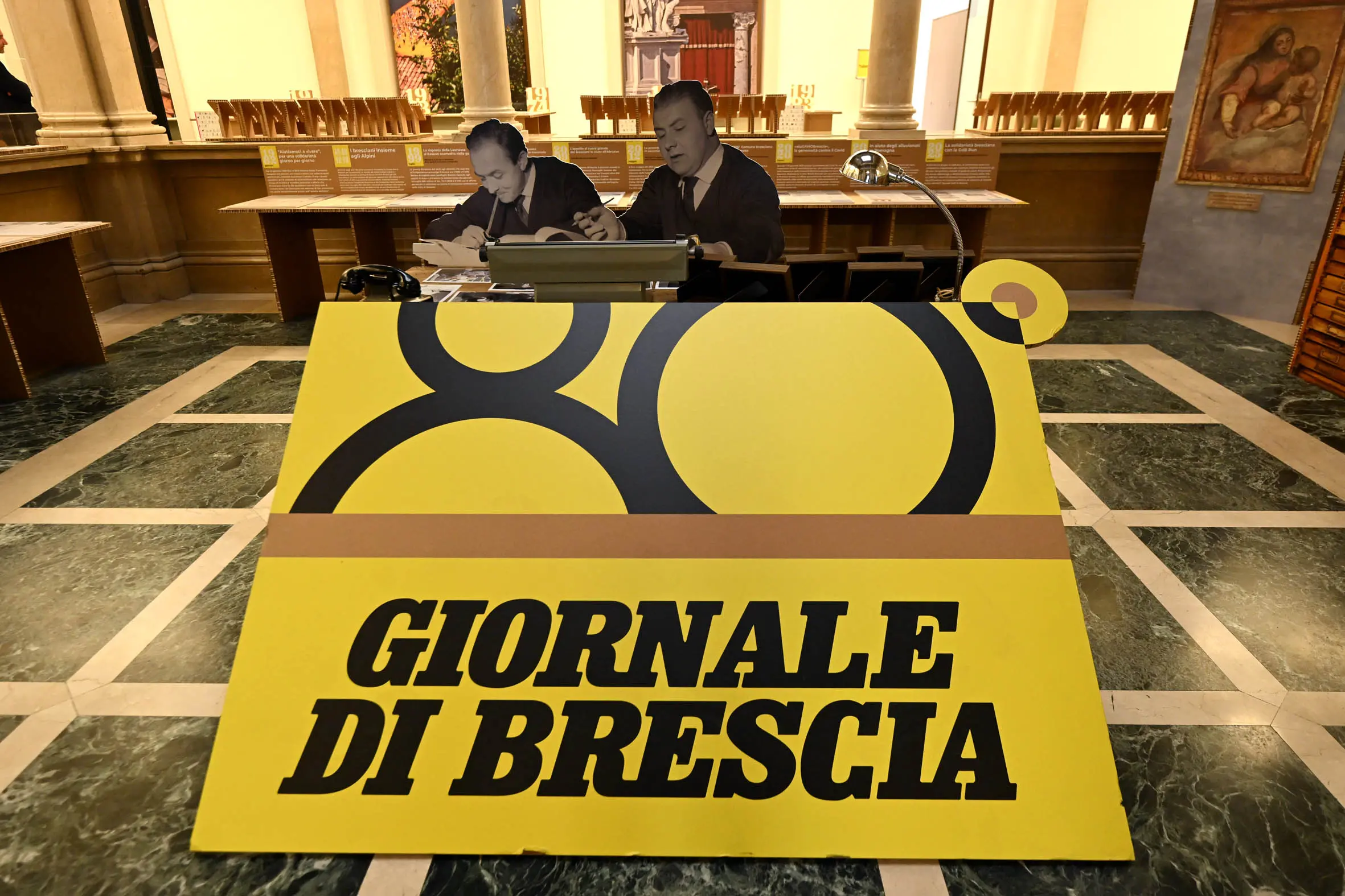 La mostra sugli 80 anni del Giornale di Brescia a palazzo Negroboni