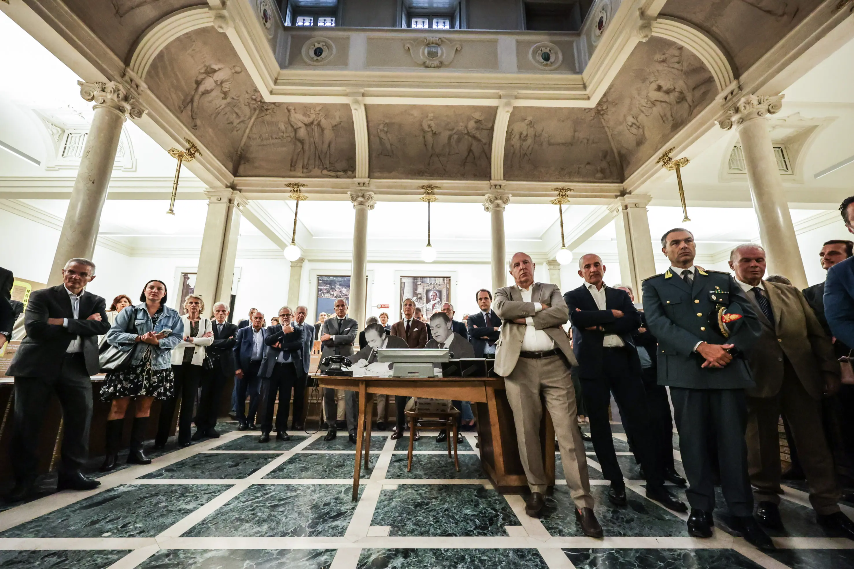 L'inaugurazione della mostra «Il Giornale di Brescia nella storia. 1945-2025. Sguardi su Brescia e sull'Italia»
