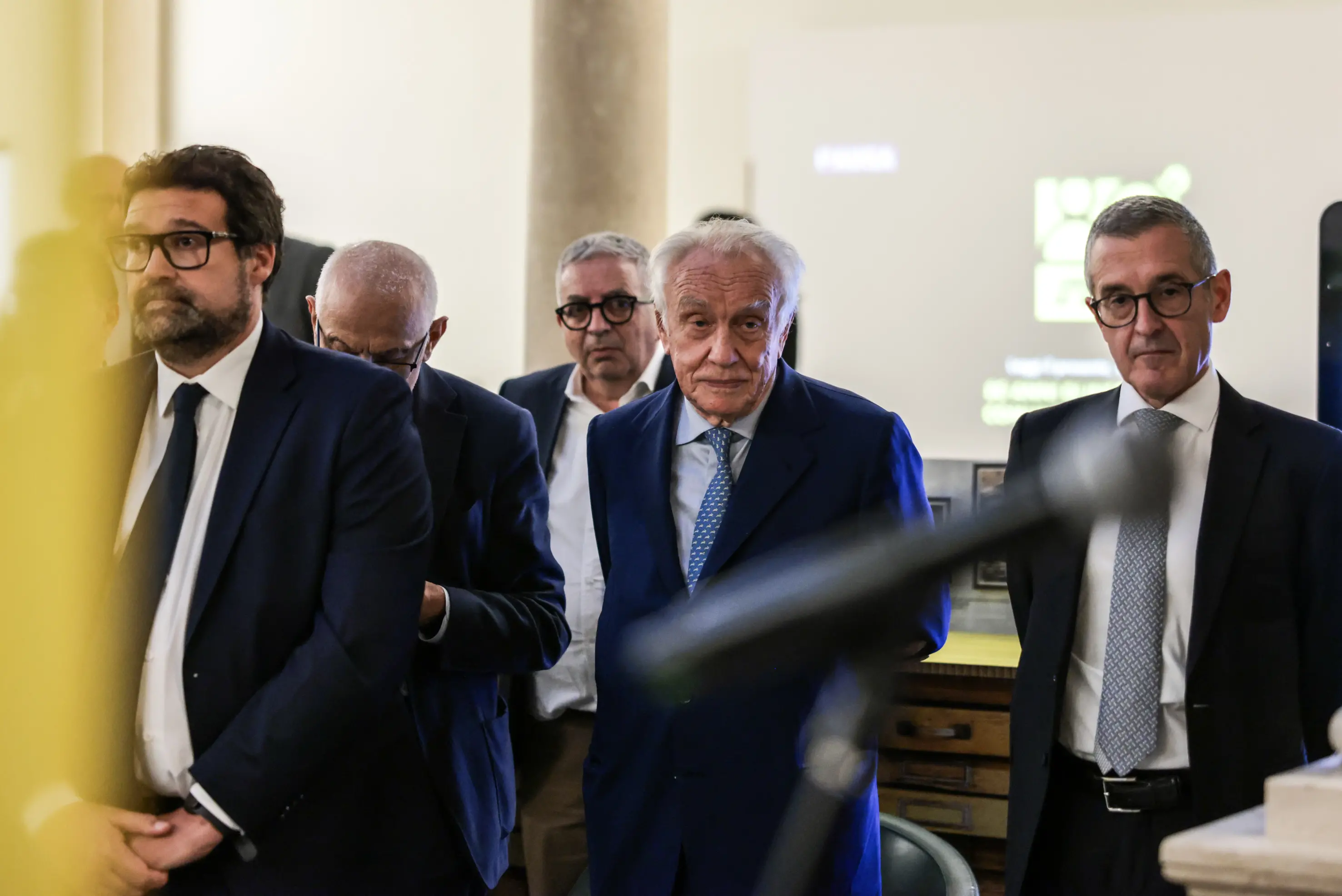 L'inaugurazione della mostra «Il Giornale di Brescia nella storia. 1945-2025. Sguardi su Brescia e sull'Italia»