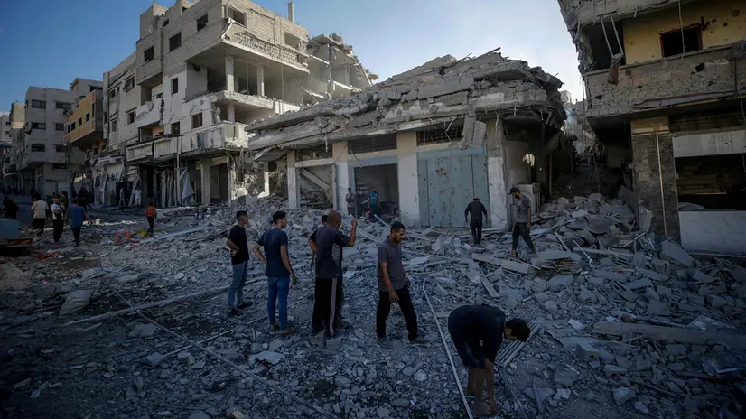 Una casa bombardata a Gaza - Foto Ansa © www.giornaledibrescia.it