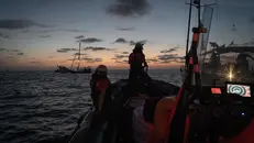 Una nave della Global Sumud Flotilla in acque internazionali