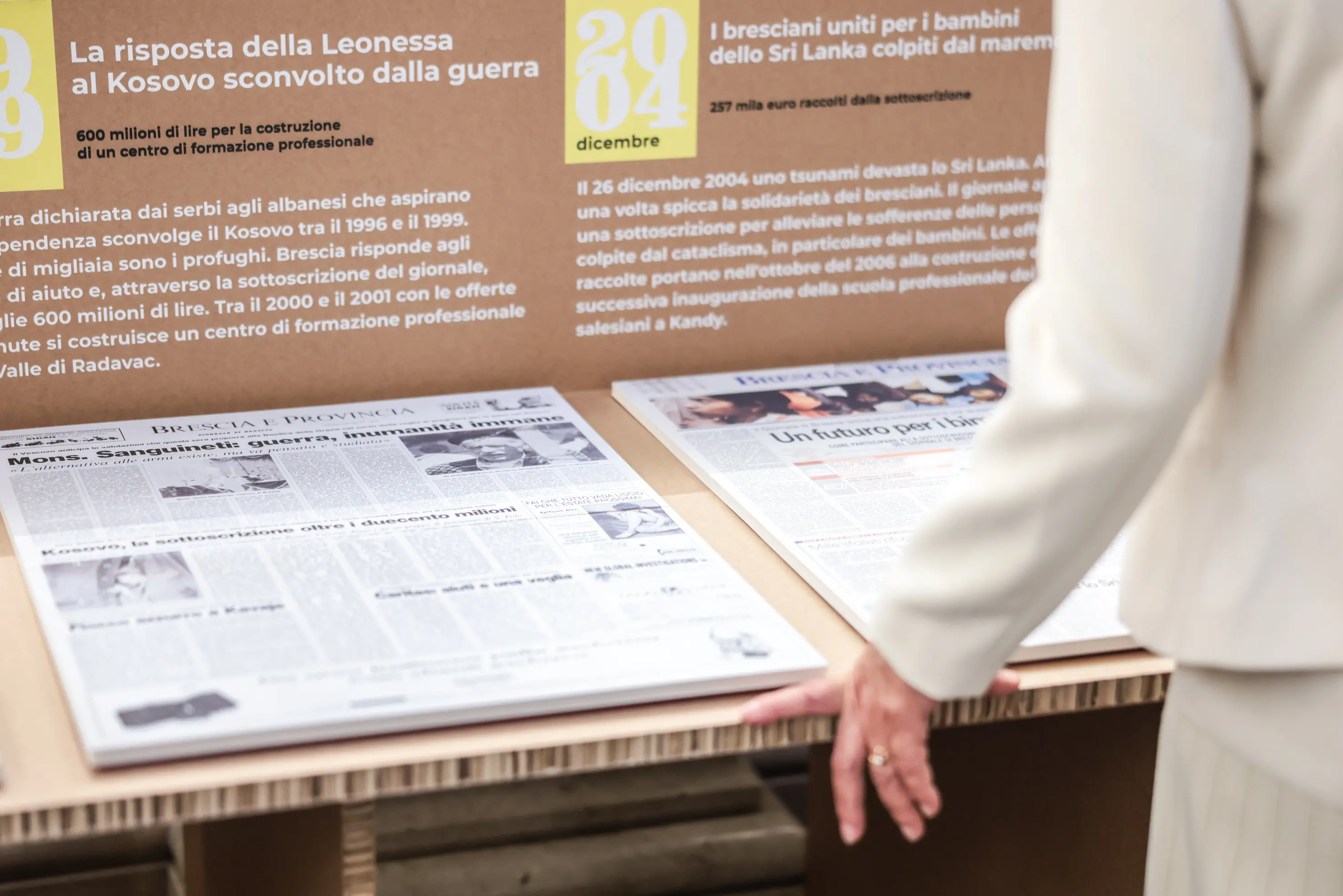 «Sguardi su Brescia e sull'Italia»: l'allestimento che racconta 80 anni di GdB