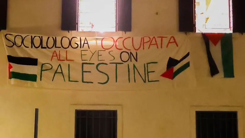 Gli studenti hanno occupato la sede di sociologia dell'Università di Padova in sostegno alla Palestina. 1 ottobre 2025. Instagram/UDUpadova + ATTENZIONE LA FOTO NON PUO' ESSERE PUBBLICATA O RIPRODOTTA SENZA L'AUTORIZZAZIONE DELLA FONTE DI ORIGINE CUI SI RINVIA + NPK
