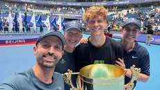 Jannik Sinner torna a vincere un torneo dopo la finale persa agli Us Open  - Foto Ansa © www.giornaledibrescia.it