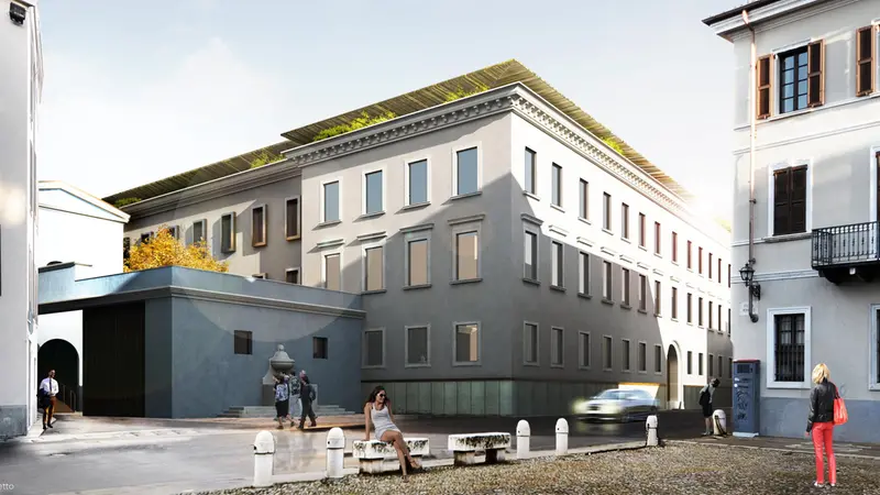Una proiezione grafica di come diventerà la ex caserma © www.giornaledibrescia.it