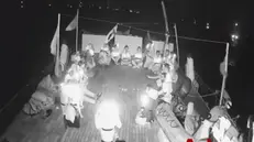 L'equipaggio di un'imbarcazione della Global Sumud Flotilla