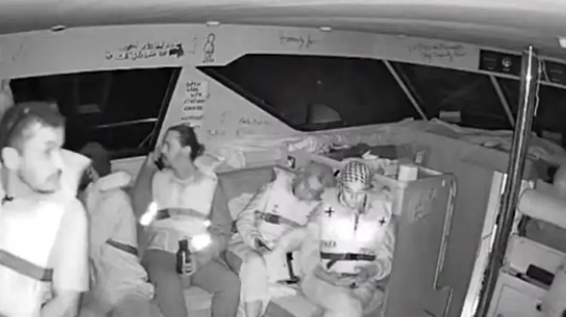 'L'abbordaggio è iniziato'. Lo fanno sapere gli attivisti della Flotilla secondo cui l'intercettazione 'è iniziata dalla barca Alma che risulta isolata', 01 ottobre 2025. GLOBAL SUMUD FLOTILLA +++ ATTENZIONE LA FOTO NON PUO' ESSERE PUBBLICATA O RIPRODOTTA SENZA L'AUTORIZZAZIONE DELLA FONTE DI ORIGINE CUI SI RINVIA+++ NPK +++