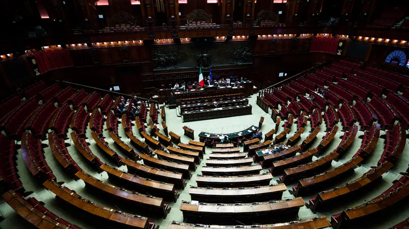 L’aula della Camera durante la discussione generale della proposta di legge di Ratifica dell'Accordo recante modifica del Trattato che istituisce il Meccanismo europeo di stabilita’ (Mes), Roma, 30 giugno 2023. ANSA/ANGELO CARCONI