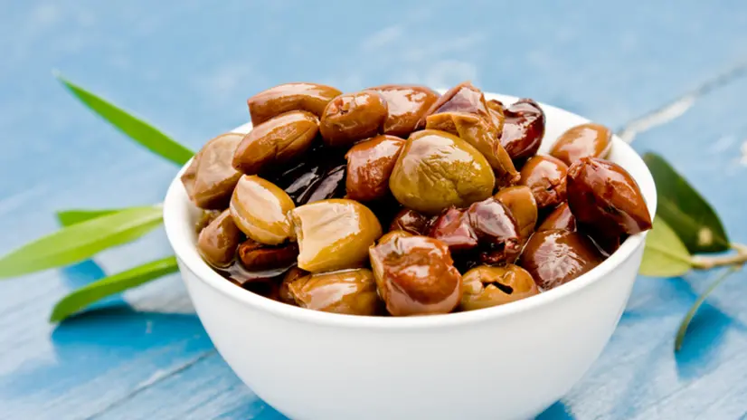 Ligurian Taggiasche olives in a bowl