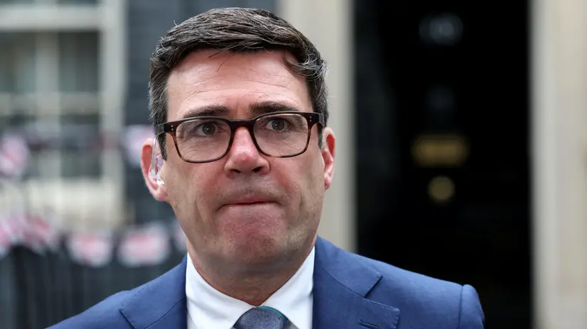 epa11467726 Mayor of Greater Manchester Andy Burnham leaves following his roundtable meeting with British Prime Minister Keir Starmer at 10 Downing Street in London, Britain, 09 July 2024. UK's Metro mayors held talks with Starmer over more devolution for their regions. EPA/ANDY RAIN