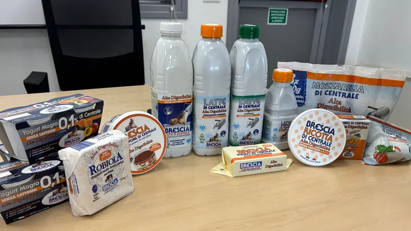 Alcuni dei nuovi prodotti senza lattosio di Centrale del Latte di Brescia - © www.giornaledibrescia.it