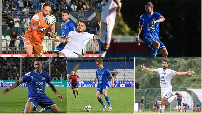 Da sinistra, in alto: Gori, Pasini, Di Molfetta, Vido e Spagnoli - Foto New Reporter © www.giornaledibrescia.it