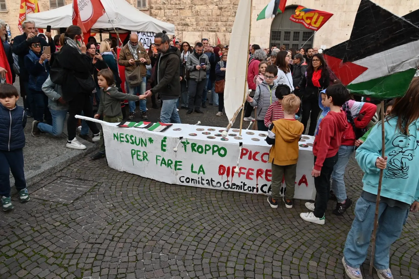Il corteo ProPal a Brescia