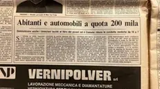 L'articolo che segna il traguardo dei 200mila abitanti a Brescia città © www.giornaledibrescia.it