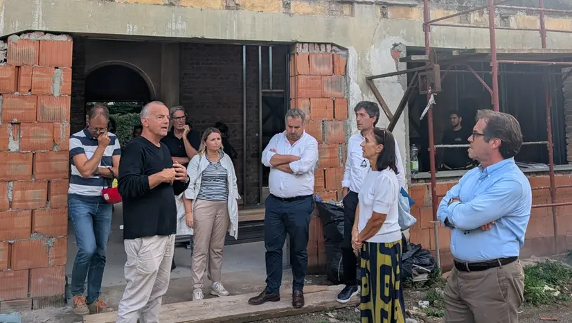 La visita al cantiere dell'ex poligono