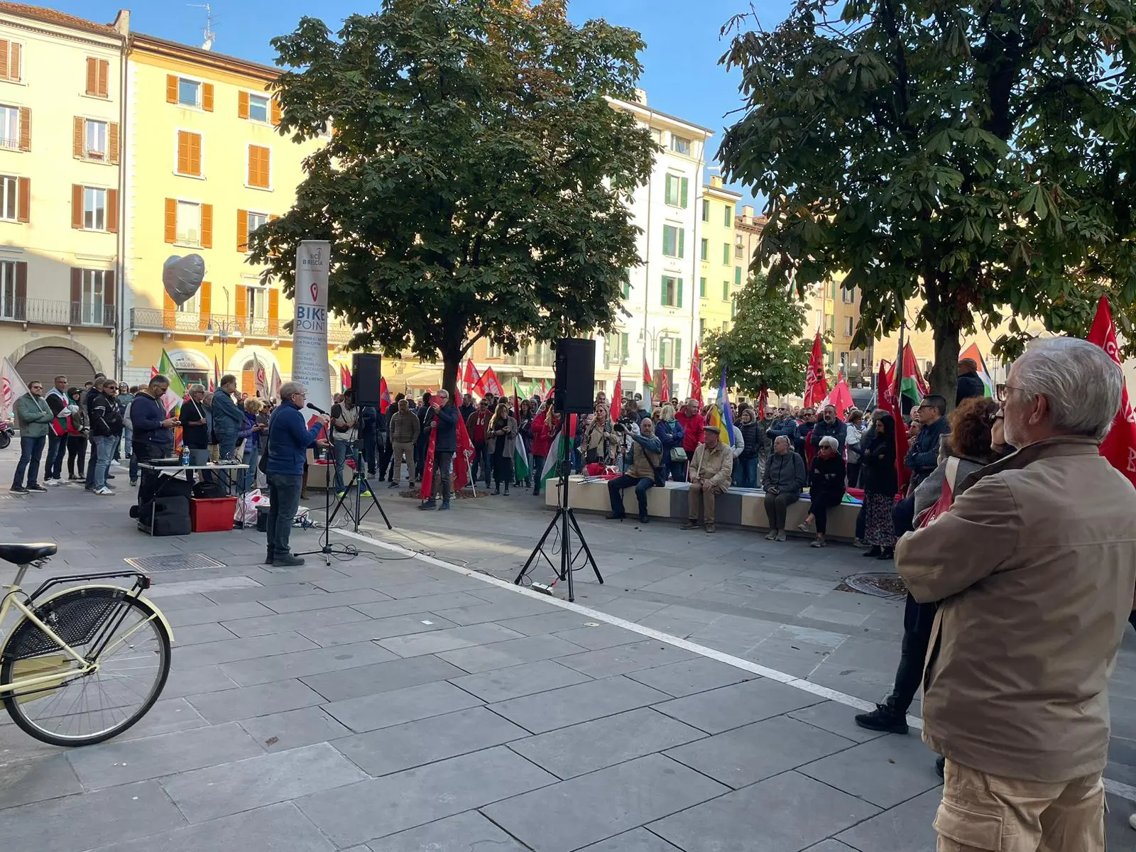 La manifestazione del 3 ottobre in centro a Brescia