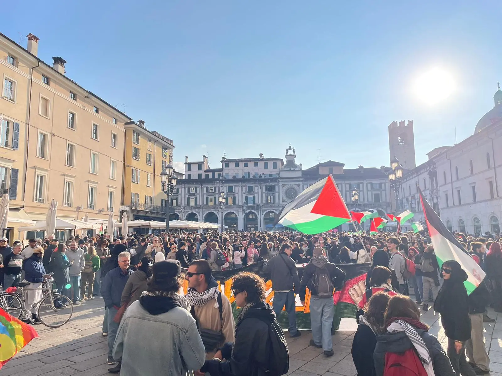 La manifestazione del 3 ottobre in centro a Brescia
