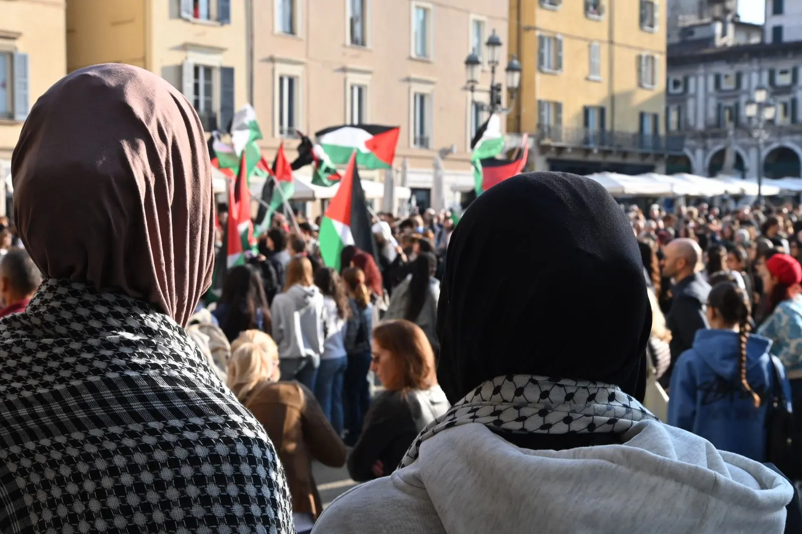La manifestazione del 3 ottobre in centro a Brescia