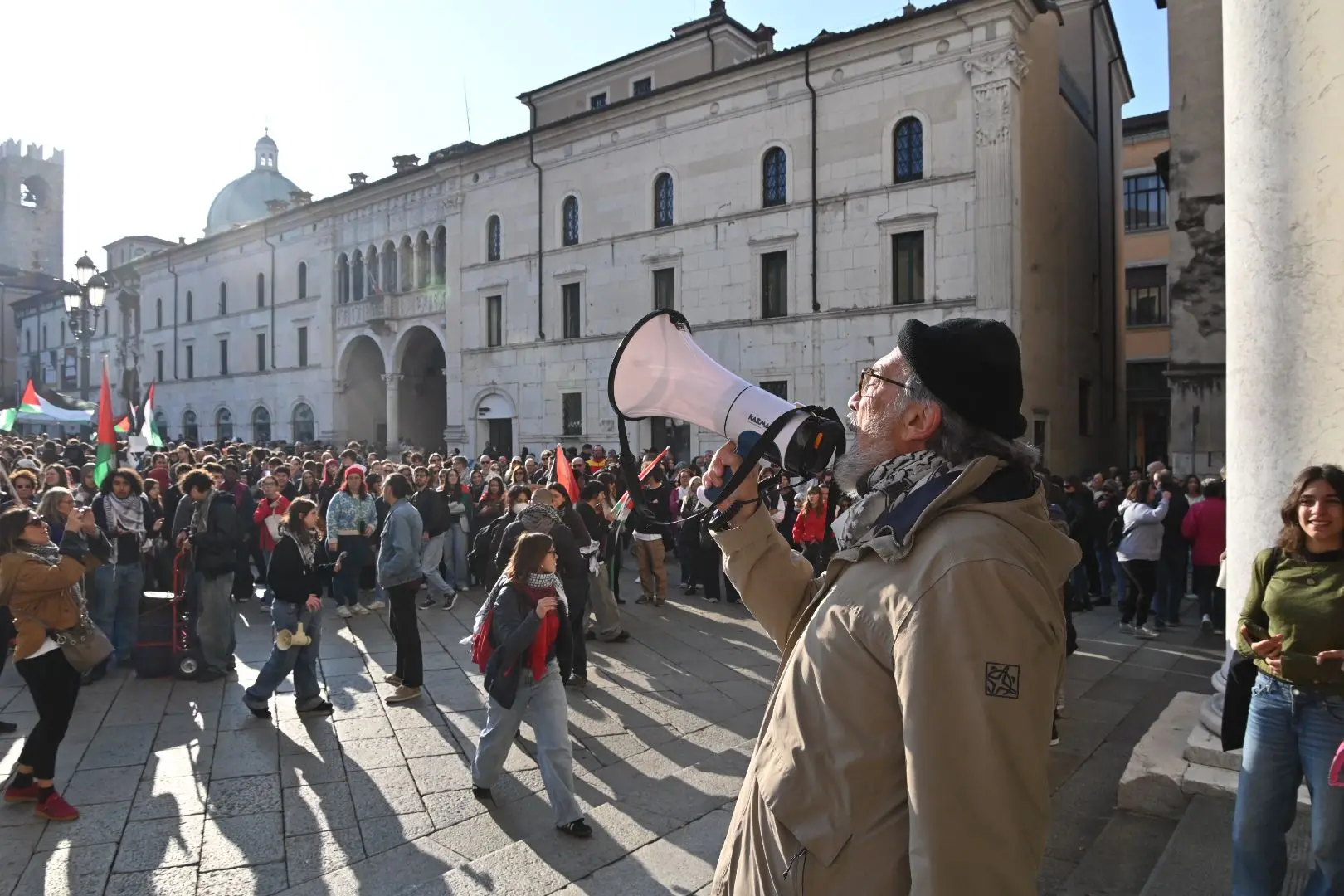 La manifestazione del 3 ottobre in centro a Brescia