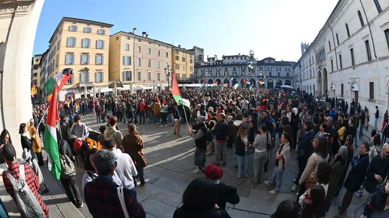 La manifestazione del 3 ottobre in centro a Brescia