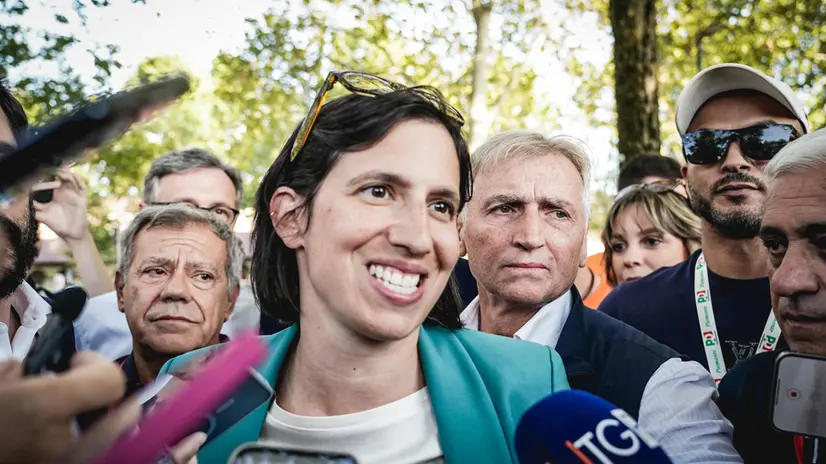 Elly Schlein segretaria nazionale del Pd alla festa dell'Unità. Torino 07 settembre 2025 ANSA/TINO ROMANO