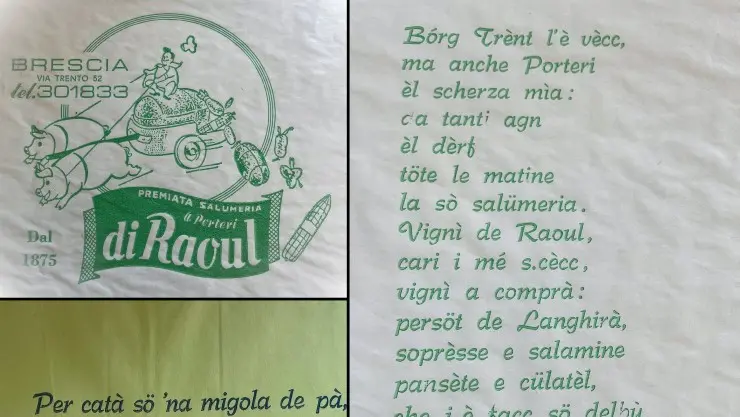 La poesia scritta da Elena Alberti Nulli e poi utilizzata per il sacchetto del pane