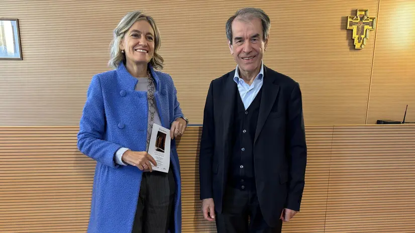 Francesca Bazoli e monsignor Giacomo Canobbio
