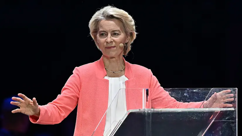 Ursula von der Leyen Presidente della Commissione europea during the Italian Tech Week 2025 at OGR in Turin, 3 october 2025 ANSA/ALESSANDRO DI MARCO