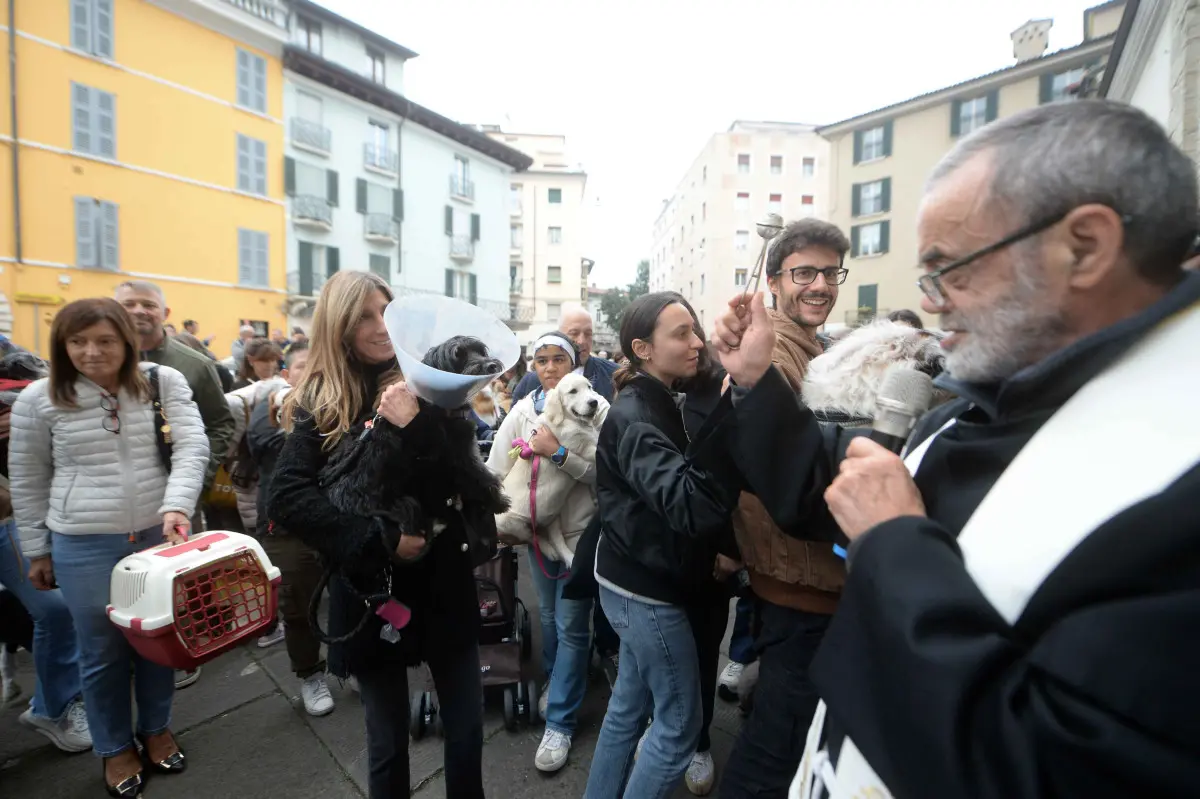 La benedizione degli animali alla chiesa di San Francesco