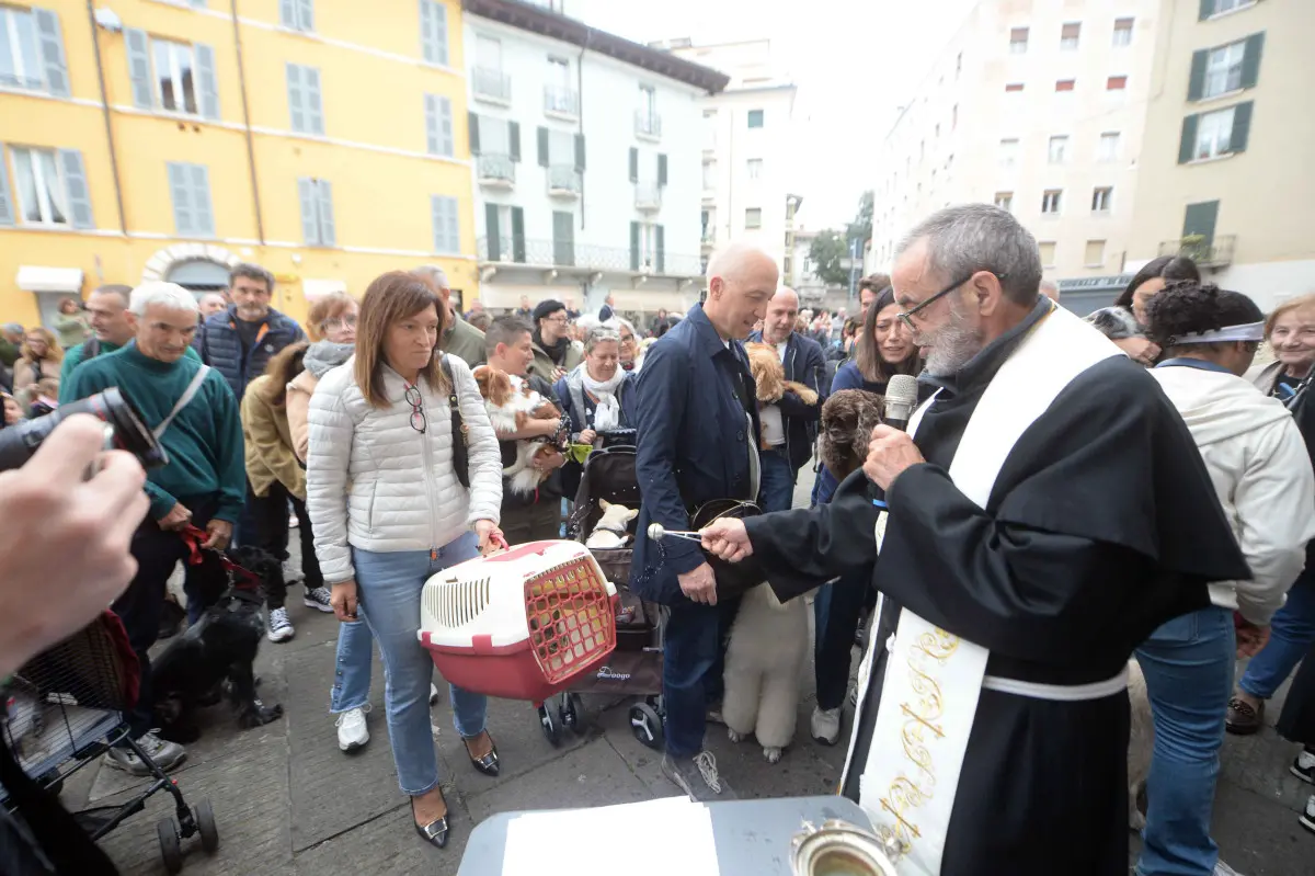 La benedizione degli animali alla chiesa di San Francesco