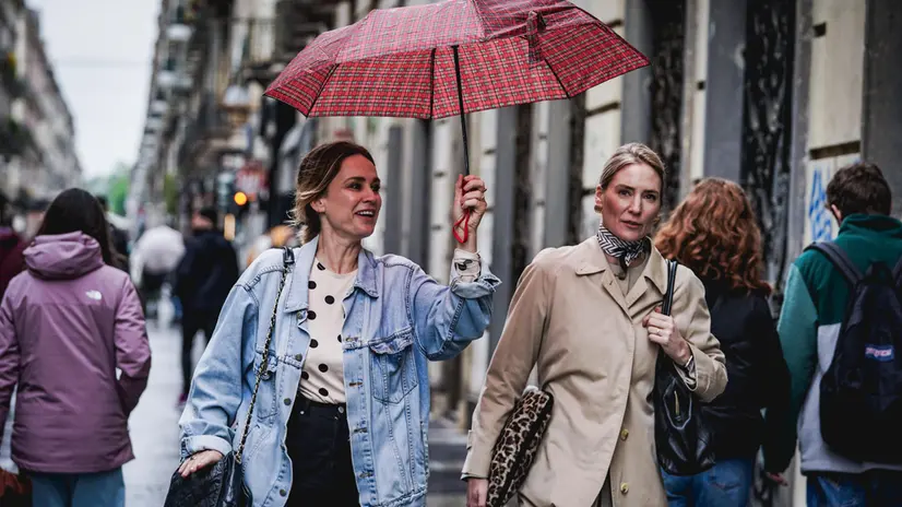 Maltempo, pioggia e temperature in discesa per la settimana santa. Torino 14 aprile 2025 ANSA/TINO ROMANO