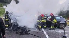 L'intervento dei Vigili del fuoco