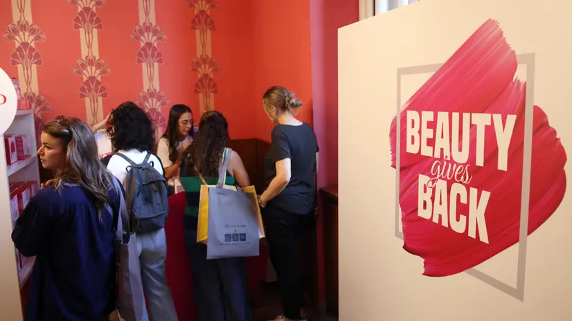 “Love is in the Hair” un evento a sfondo benefico organizzato nell’ambito della Milano Beauty Week presso palazzo Castiglioni a Milano, 20 Settembre 2025. NPK ANSA / MATTEO BAZZI
