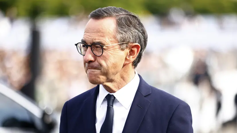 epa12237014 French Interior Minister Bruno Retailleau arrives to the annual Bastille Day military parade during the Bastille day celebrations in Paris, France, 14 July 2025. France celebrates its national holiday, or Bastille Day, annually on 14 July to commemorate the storming of the Bastille fortress in 1789. EPA/Mohammed Badra