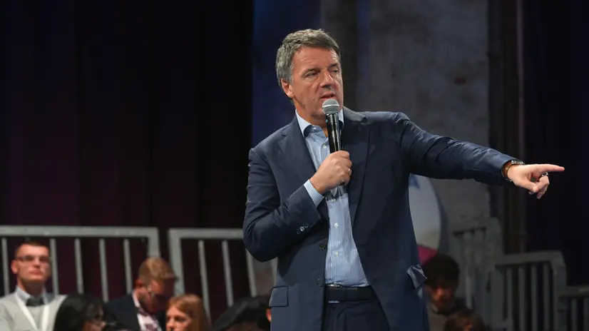 Matteo Renzi durante suo intervento finale durante l’ultima giornata della kermesse politica ideata da Matteo Renzi alla ex Stazione Leopolda di Firenze “Leopolda 13 Vivaio Italia “Firenze 05 Ottobre 2025 ANSA/CLAUDIO GIOVANNINI