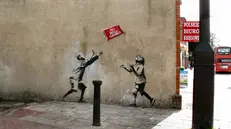 Un'opera attribuita a Banksy a Tottenham nel settembre 2009