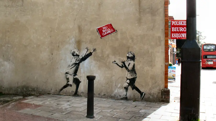 Un'opera attribuita a Banksy a Tottenham nel settembre 2009