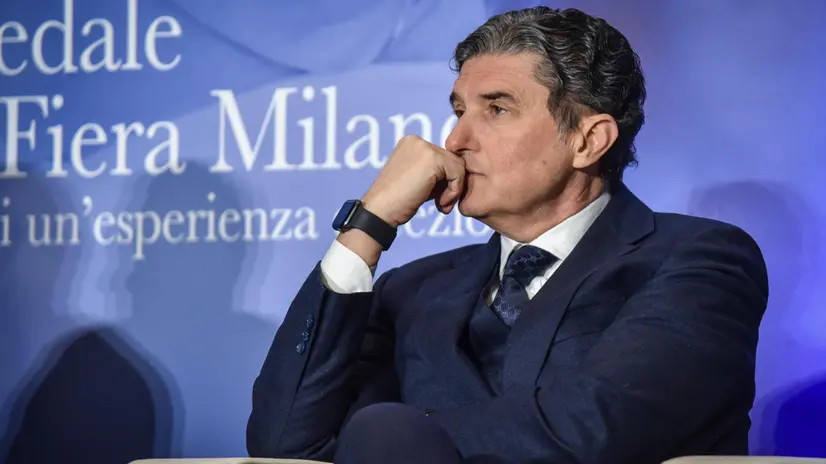Il presidente Fondazione Fiera Milano Enrico Pazzali alla presentazione del libro 'Dodici respiri' al Palazzo delle Stelline, Milano 28 Febbraio 2023 ANSA/MATTEO CORNER